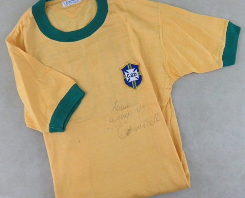 Maillot de Pelé n°10, dédicacé