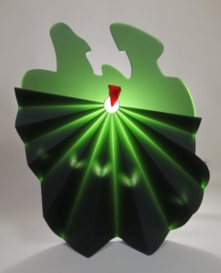 Yan ZORITCHAK (1944). Importante sculpture en verre. Signée. Haut. 89 cm.